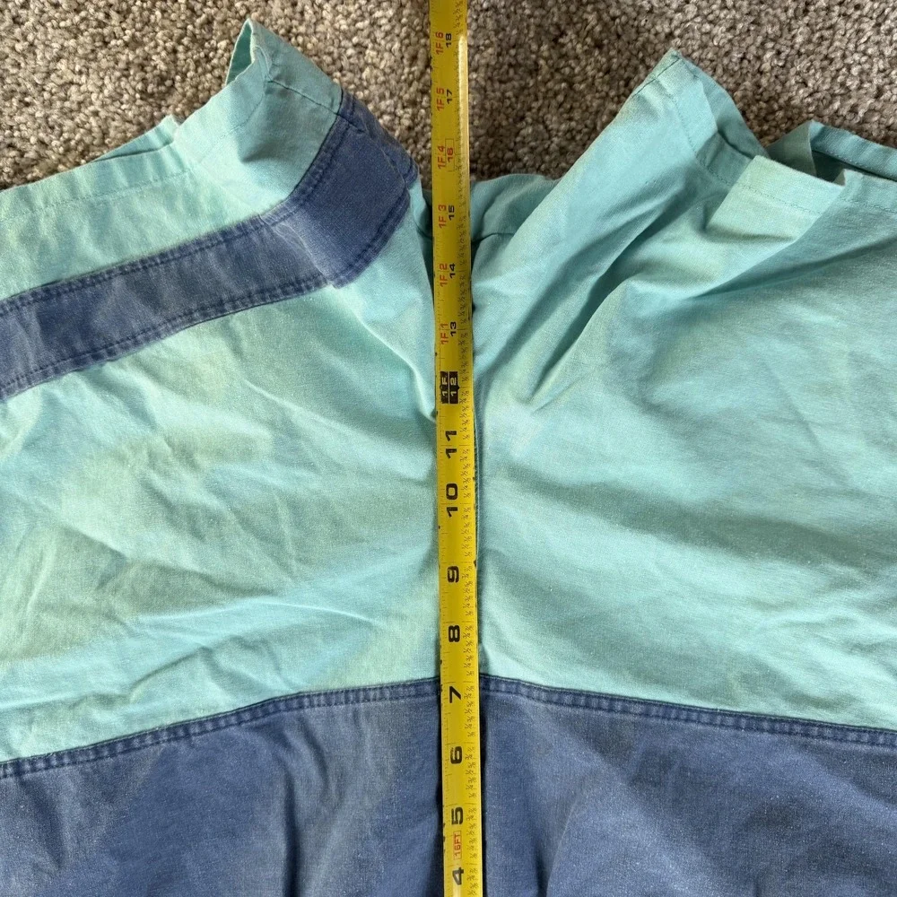 Vintage Colorblock Swim Shorts Mens XL Blue Mesh Lined Elastic Waist Trunks